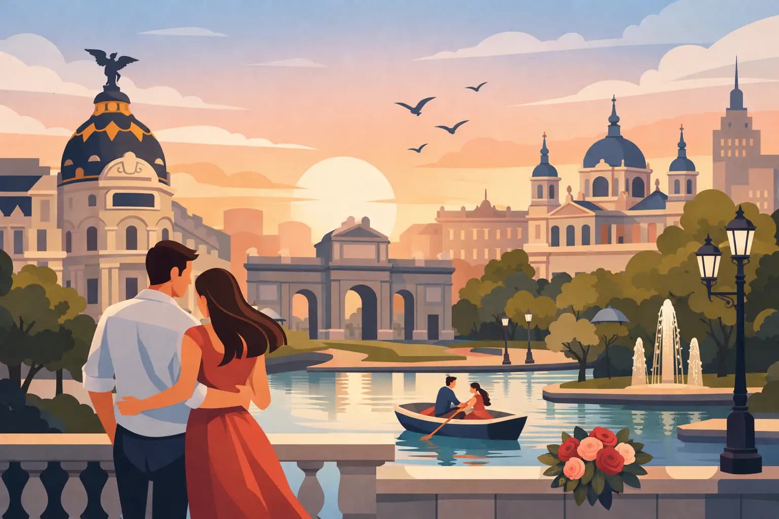 Paseo romántico por Madrid con mucho encanto